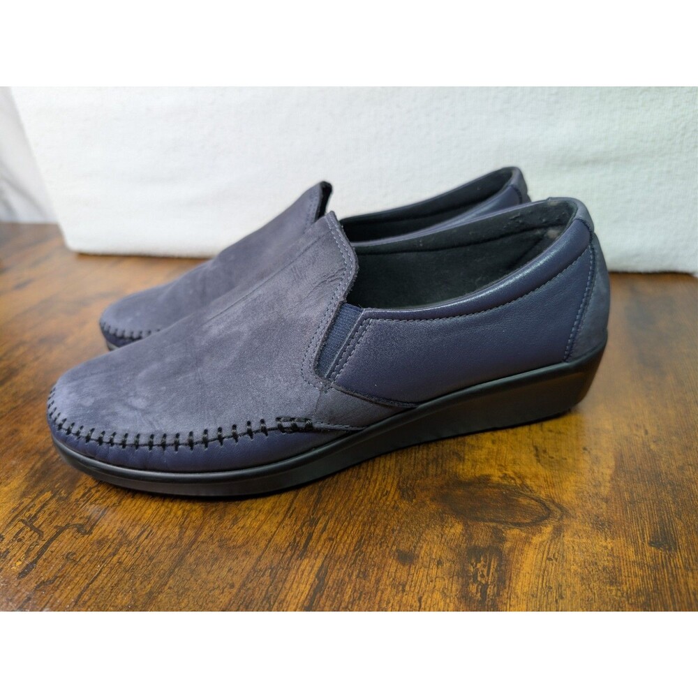 SAS Tripad Navy Comfort Dream Slip On Leather Loafer Blue 9.5 M